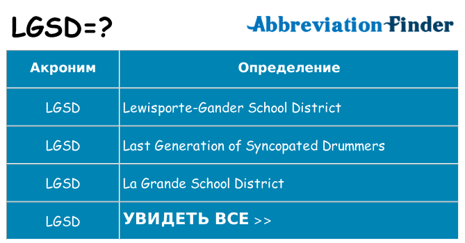 Что означает аббревиатура lgsd