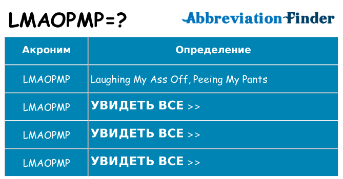 Что означает аббревиатура lmaopmp