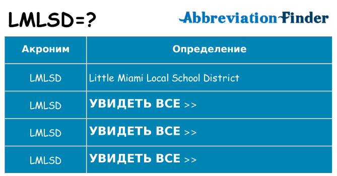 Что означает аббревиатура lmlsd