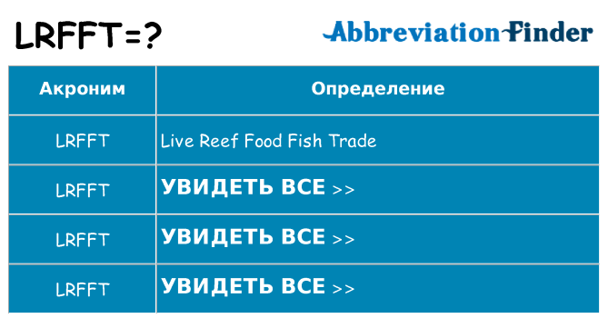 Что означает аббревиатура lrfft