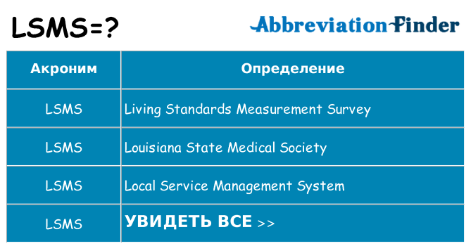 Что означает аббревиатура lsms