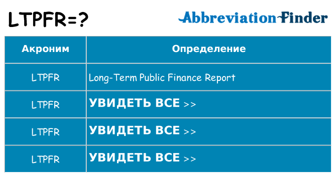 Что означает аббревиатура ltpfr