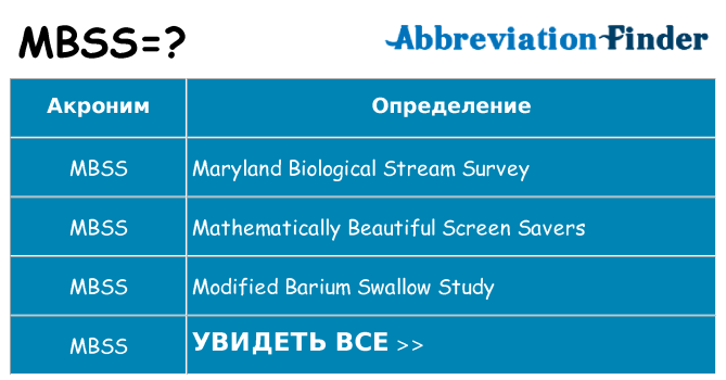 Что означает аббревиатура mbss