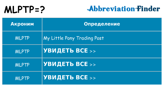 Что означает аббревиатура mlptp