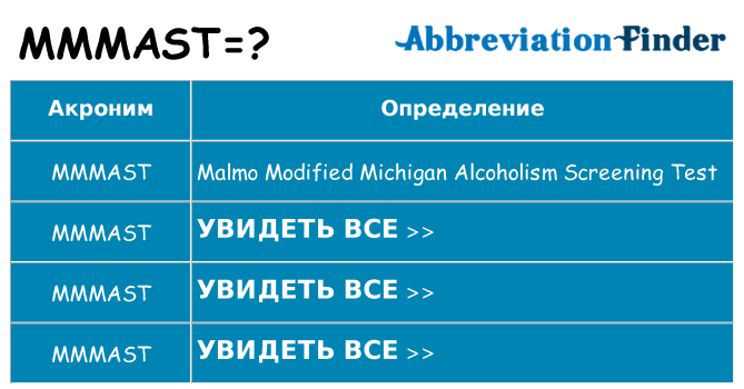 Что означает аббревиатура mmmast