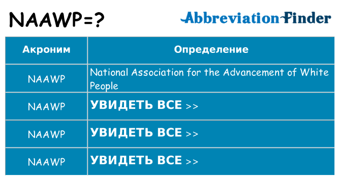 Что означает аббревиатура naawp