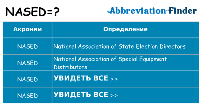 Что означает аббревиатура nased