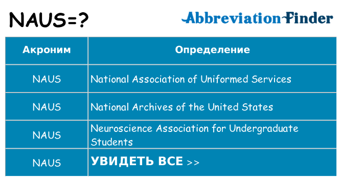 Что означает аббревиатура naus