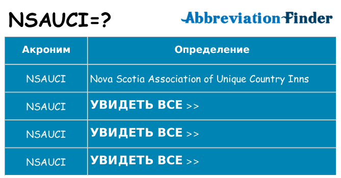 Что означает аббревиатура nsauci