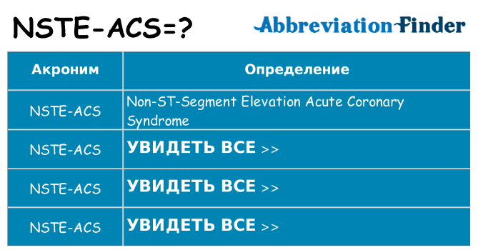 Что означает аббревиатура nste-acs
