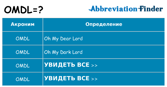 Что означает аббревиатура omdl