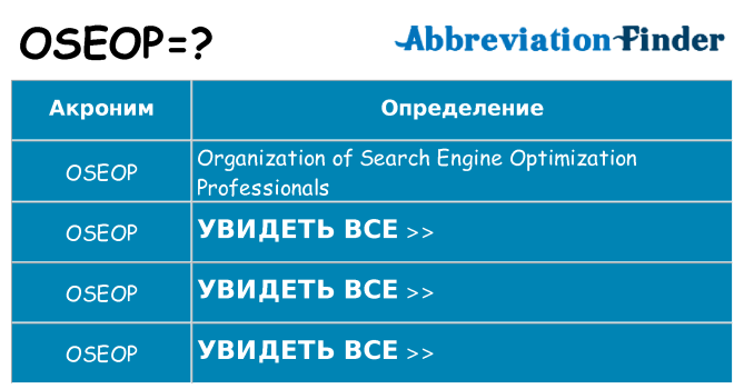 Что означает аббревиатура oseop