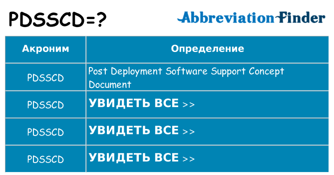 Что означает аббревиатура pdsscd