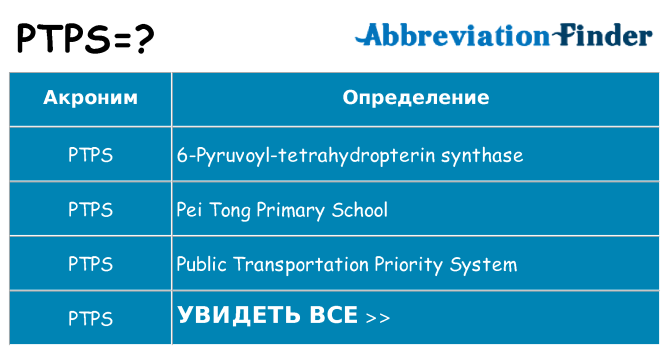 Что означает аббревиатура ptps