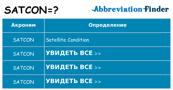 Что означает аббревиатура satcon