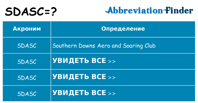 Что означает аббревиатура sdasc