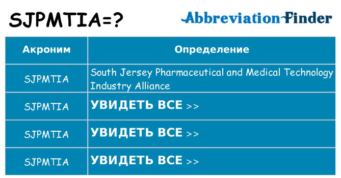 Что означает аббревиатура sjpmtia