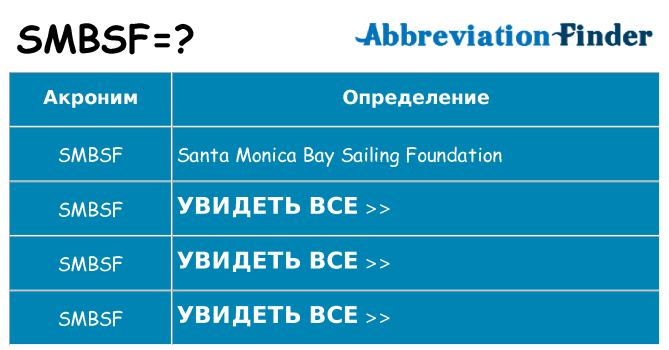 Что означает аббревиатура smbsf