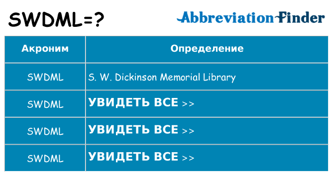 Что означает аббревиатура swdml