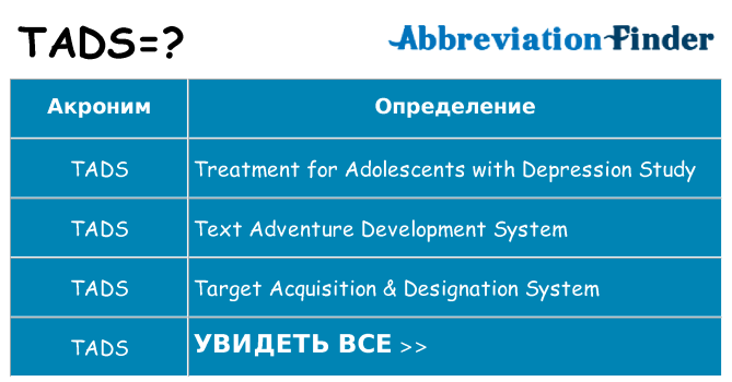 Что означает аббревиатура tads