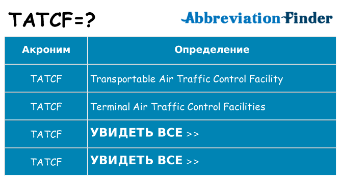 Что означает аббревиатура tatcf