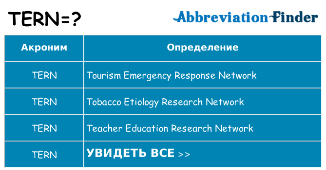 Что означает аббревиатура tern