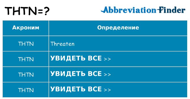 Что означает аббревиатура thtn