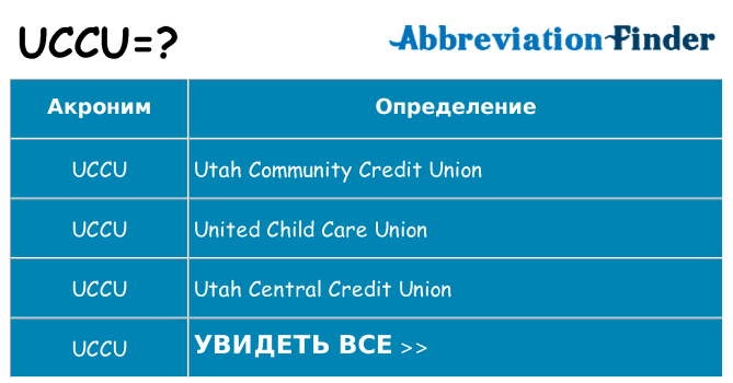 Что означает аббревиатура uccu