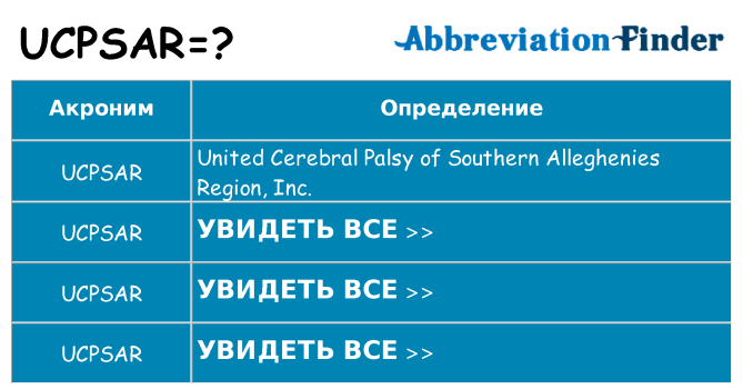 Что означает аббревиатура ucpsar