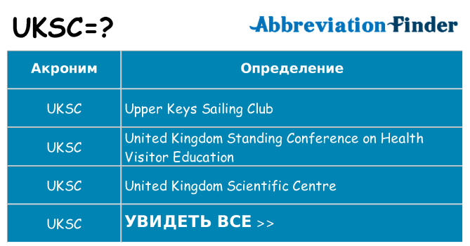 Что означает аббревиатура uksc