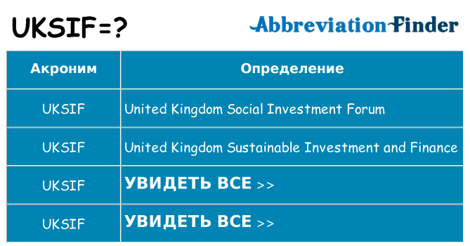 Что означает аббревиатура uksif