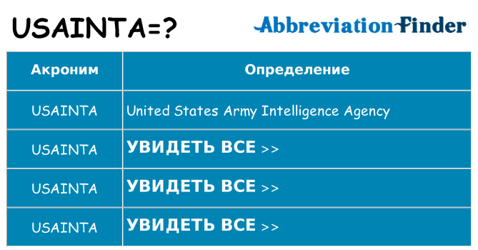 Что означает аббревиатура usainta
