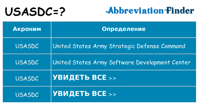 Что означает аббревиатура usasdc