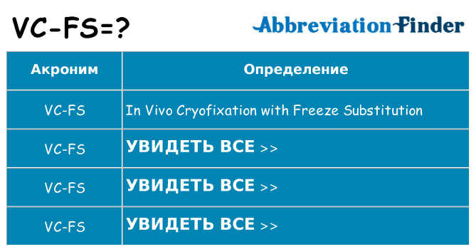 Что означает аббревиатура vc-fs