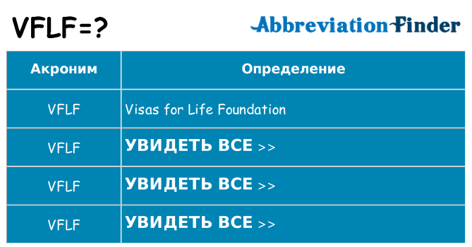 Что означает аббревиатура vflf
