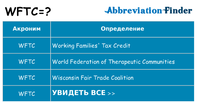 Что означает аббревиатура wftc