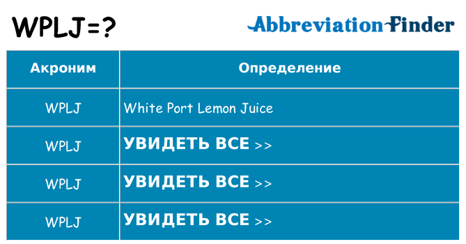 Что означает аббревиатура wplj