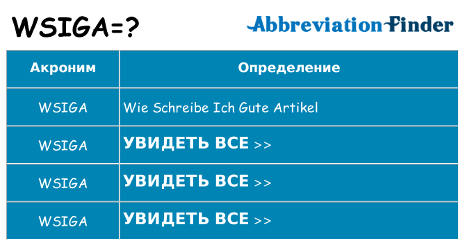 Что означает аббревиатура wsiga