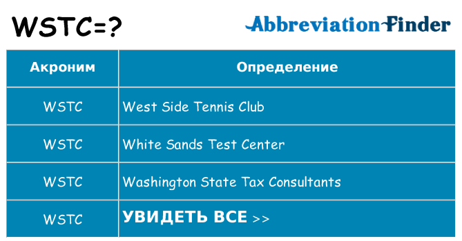 Что означает аббревиатура wstc