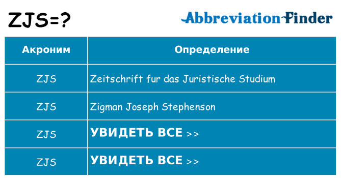 Что означает аббревиатура zjs