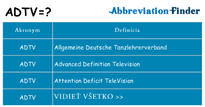 Čo stojí za adtv