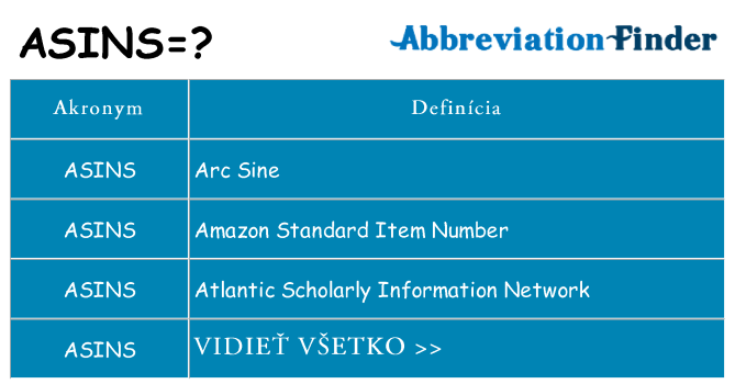 Čo stojí za asins