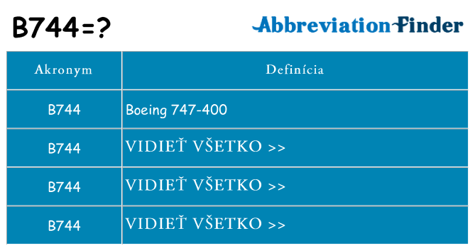 Čo stojí za b744