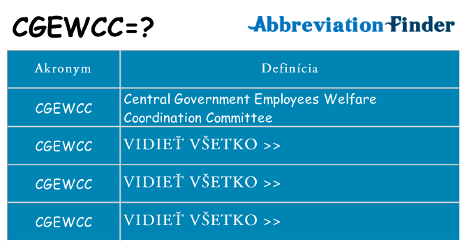 Čo stojí za cgewcc