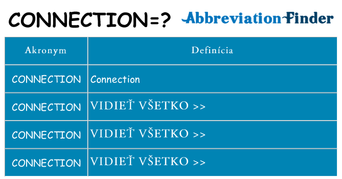 Čo stojí za connection