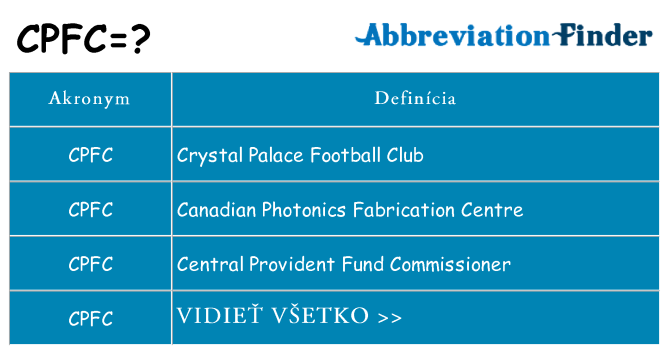 Čo stojí za cpfc