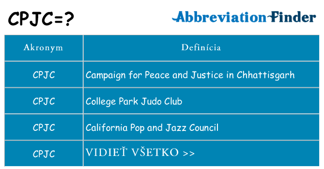 Čo stojí za cpjc