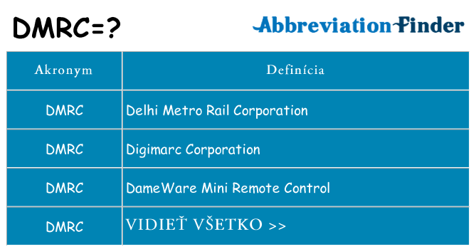 Čo stojí za dmrc
