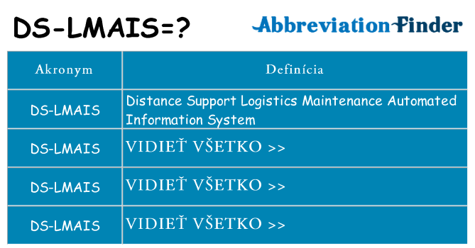 Čo stojí za ds-lmais