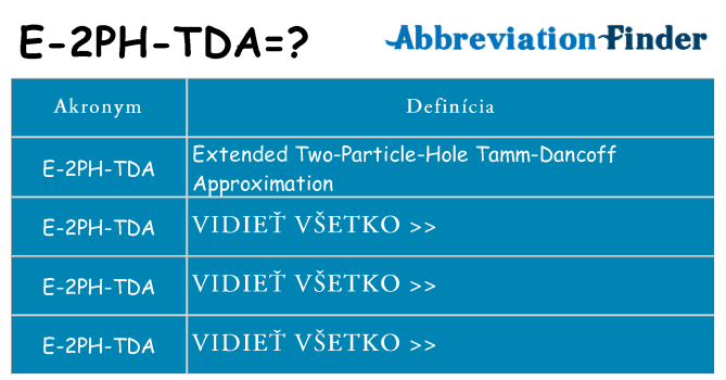 Čo stojí za e-2ph-tda
